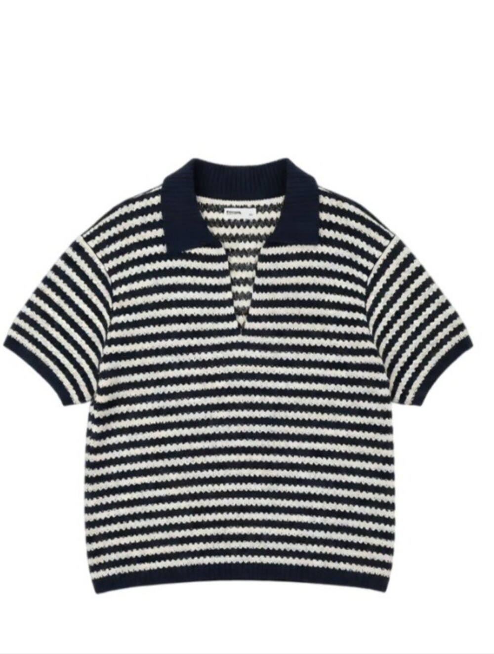 Sonoma Navy and White Striped Polo Sweater